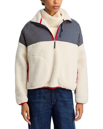 The Great. Print Half Zip Jacket