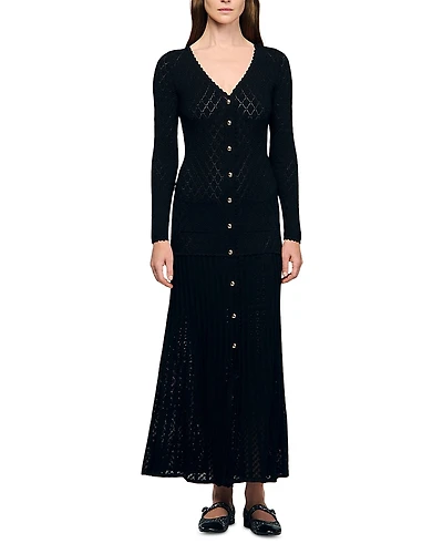 Sandro Long Sleeve Maxi Dress