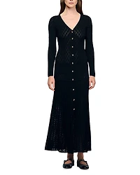 Sandro Long Sleeve Maxi Dress
