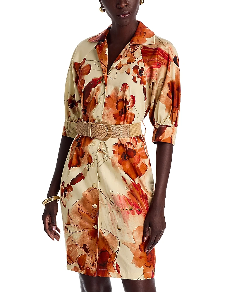 Donna Karan Floral Print Shirtdress