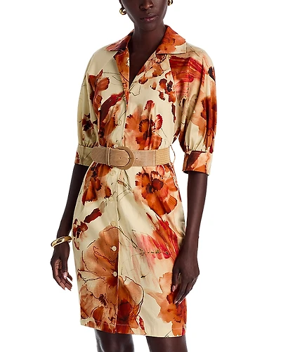 Donna Karan Floral Print Shirtdress