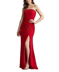 Tadashi Shoji Dorsett Pleated Crepe Gown