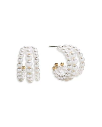 Baublebar Halia Imitation Pearl Hoop Earrings