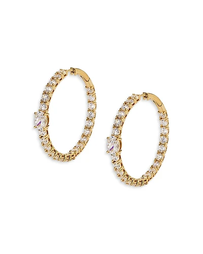 Nadri Stellar Hoop Earrings, 1.3 diameter