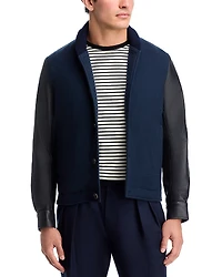 Paul Smith Casual Fit Mixed Media Bomber Jacket