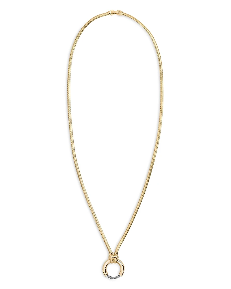 Demarson Kelsey Pave Ring Pendant Necklace, 28