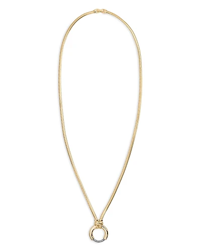 Demarson Kelsey Pave Ring Pendant Necklace, 28