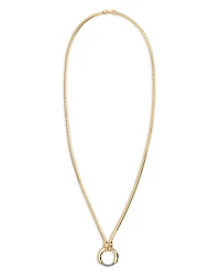 Demarson Kelsey Pave Ring Pendant Necklace, 28
