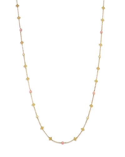 Roberto Coin 18K Yellow Gold Principessa Pink Opal & Diamond Statement Necklace, 31