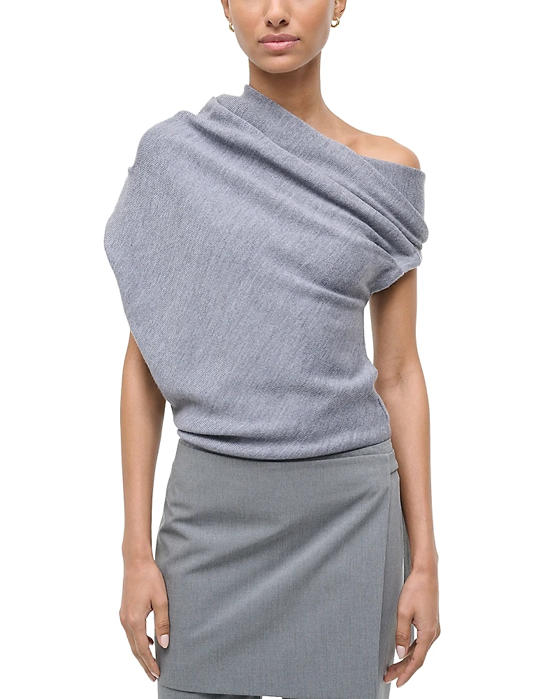 Staud Mabel Asymmetric Sweater