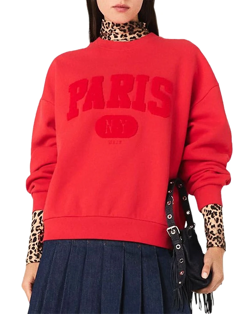 Maje Paris Ny Lettering Sweatshirt