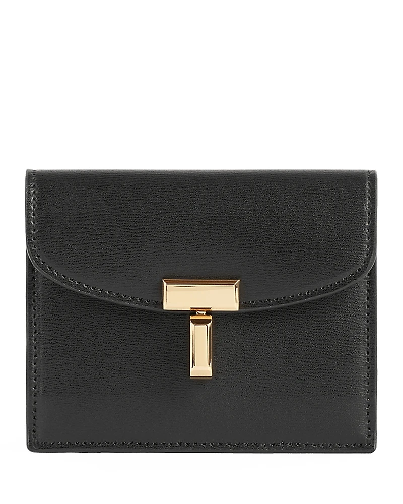 Toteme T-Lock Leather Cardholder