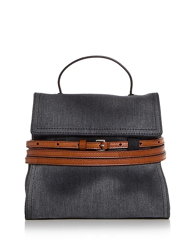 Moschino Tie Me Denim Top Handle Bag