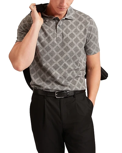 Ted Baker Dalimi Short Sleeve Diamond Jacquard Polo