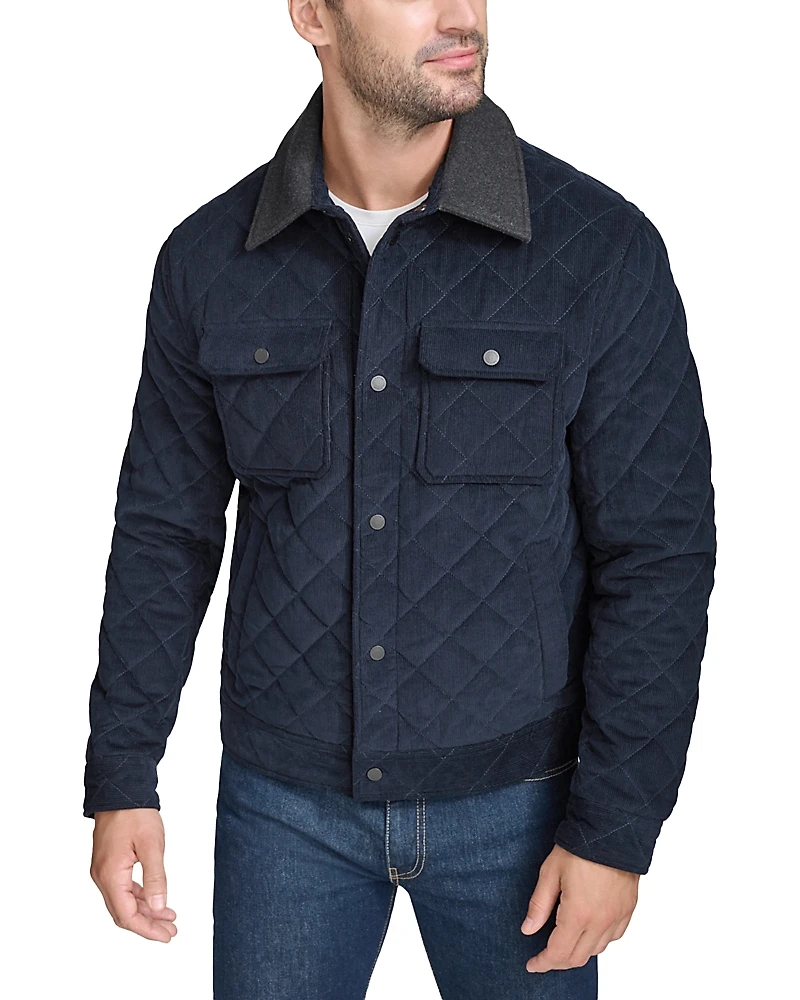 Cole Haan Quilted Corduroy Jacket