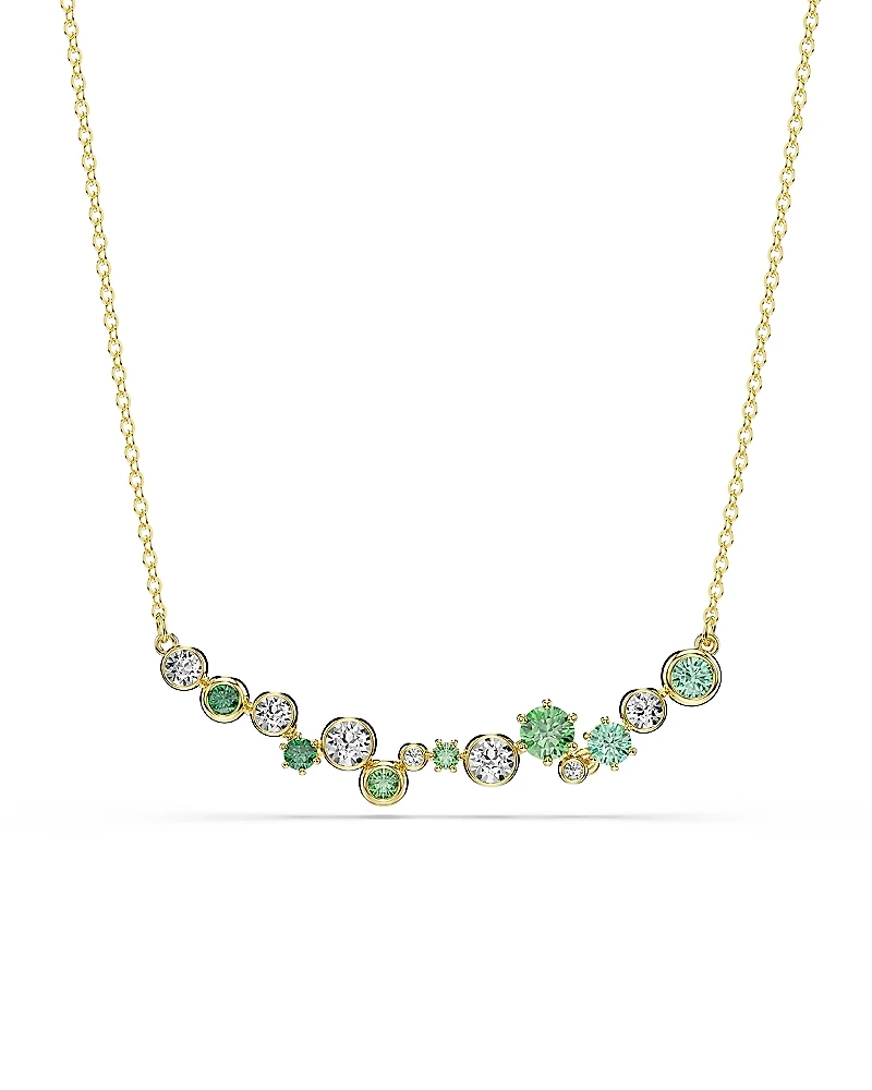 Swarovski Constella White & Green Crystal Collar Necklace, 14.87-18.87