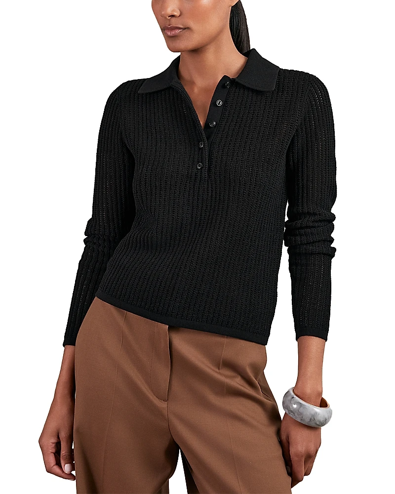 Reiss India Knit Polo Top