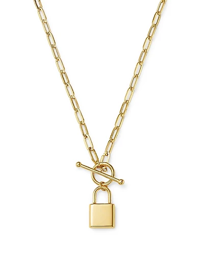 Bloomingdale's Fine Collection Padlock Pendant Necklace