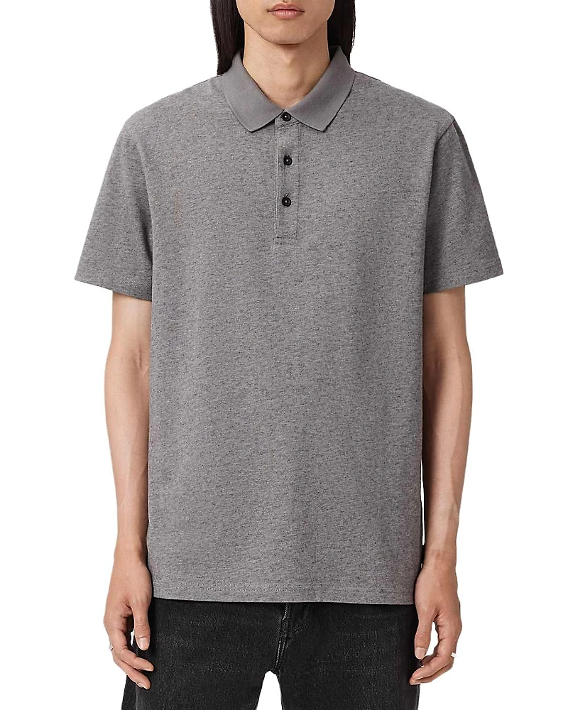 Allsaints Rowan Short Sleeved Wool Blend Polo Shirt