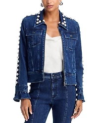 Cinq a Sept Ramona Embellished Denim Jacket