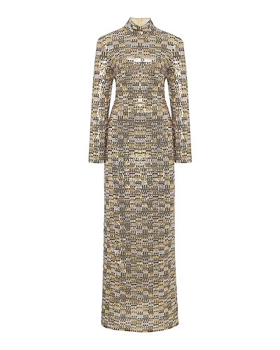 Rosetta Getty Sequinned Turtleneck Dress