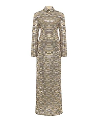 Rosetta Getty Sequinned Turtleneck Dress