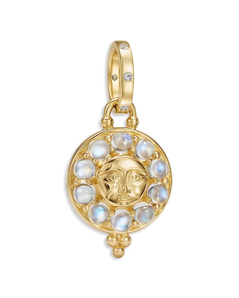 Temple St. Clair 18K Yellow Gold Fj Moonstone & Diamond Selena Luna Pendant