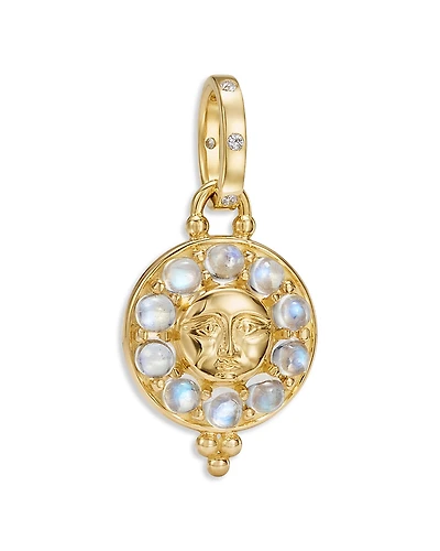 Temple St. Clair 18K Yellow Gold Fj Moonstone & Diamond Selena Luna Pendant