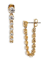 Nadri Cubic Zirconia Front To Back Earrings