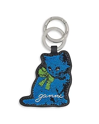 Ganni Blue Kitty Keyring