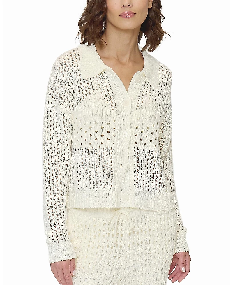 Central Park West Women's Evie Open Stitch Polo