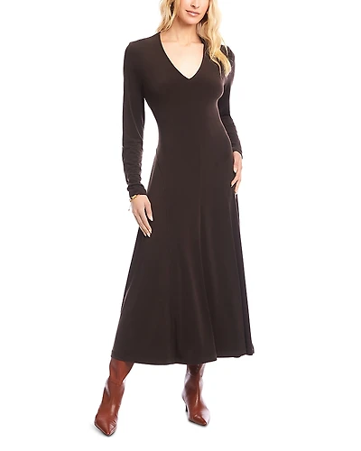 Karen Kane Kate V Neck Midi Travel Dress
