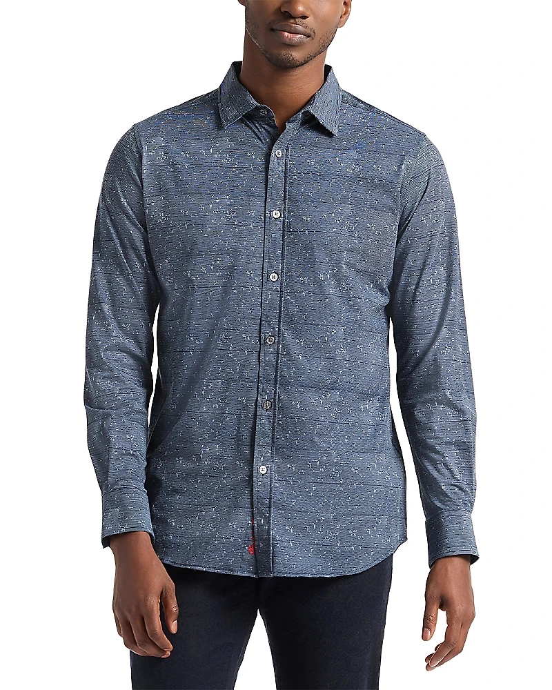 Robert Graham Doyer Long Sleeve Printed Knit Shirt