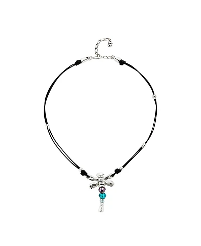 UNOde50 Dragonfly Leather Necklace
