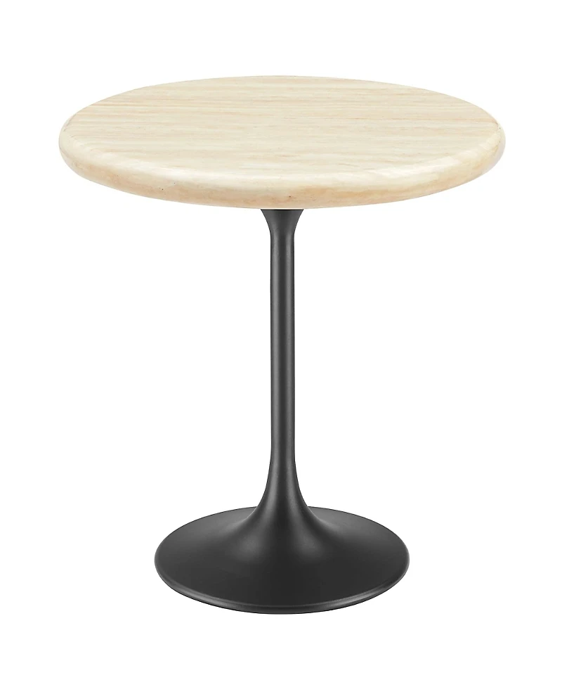 Modway Lippa Round Artificial Travertine Side Table