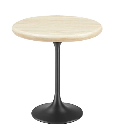 Modway Lippa Round Artificial Travertine Side Table