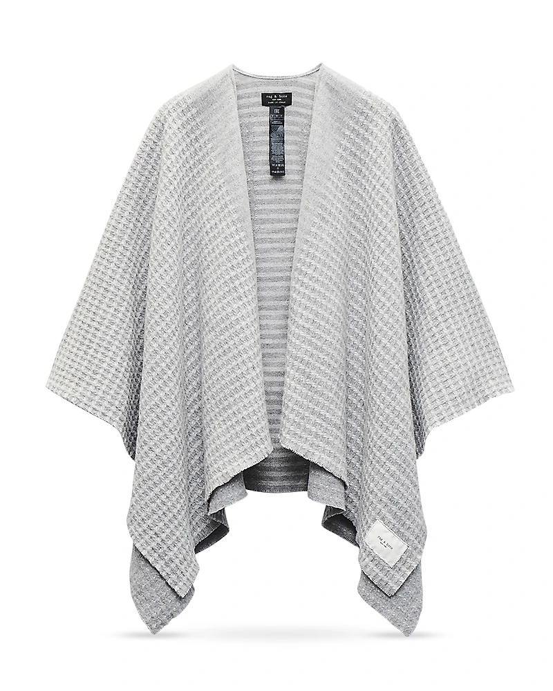 rag & bone Joni Waffle Wool Poncho