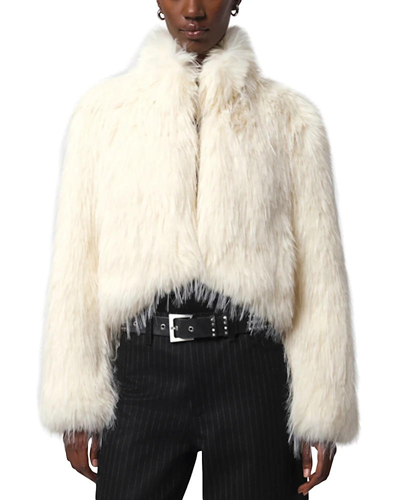 Apparis Ginette Faux Fur Cropped Jacket
