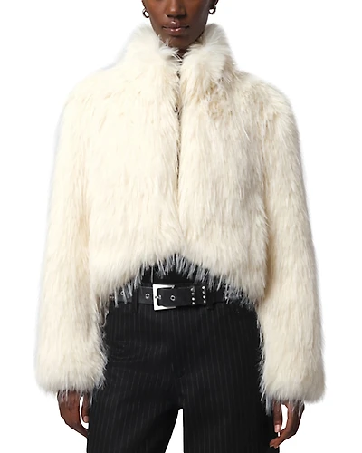 Apparis Ginette Faux Fur Cropped Jacket