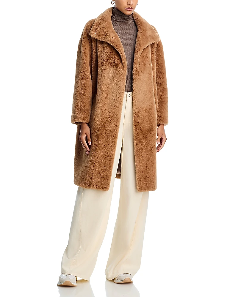 Herno Faux Fur Mid Length Coat
