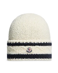 Moncler Stripe Logo Patch Beanie
