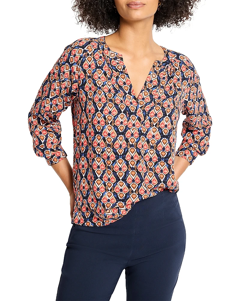Nic+Zoe Harvest Ikat Top
