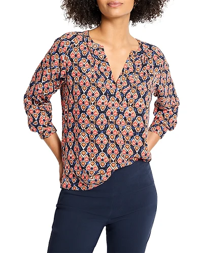Nic+Zoe Harvest Ikat Top