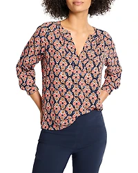 Nic+Zoe Harvest Ikat Top