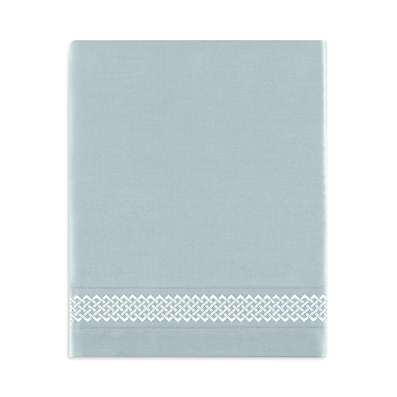 Amalia Home Collection Luiz Embroidered Sateen Flat Sheet