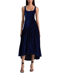 Alice and Olivia Diana Velvet Midi Dress