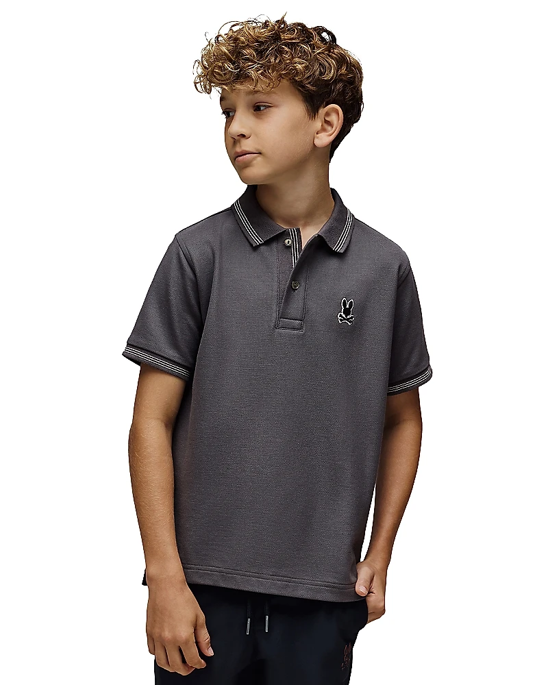 Psycho Bunny Boys' Hart Pima Cotton Pique Polo Shirt - Little Kid, Big Kid