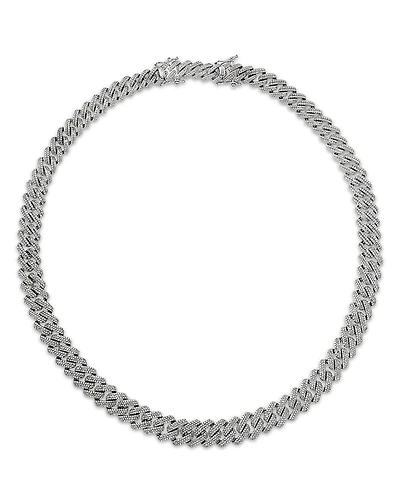 Bloomingdale's Fine Collection Luxe Collection Diamond Cuban Link Tennis Necklace