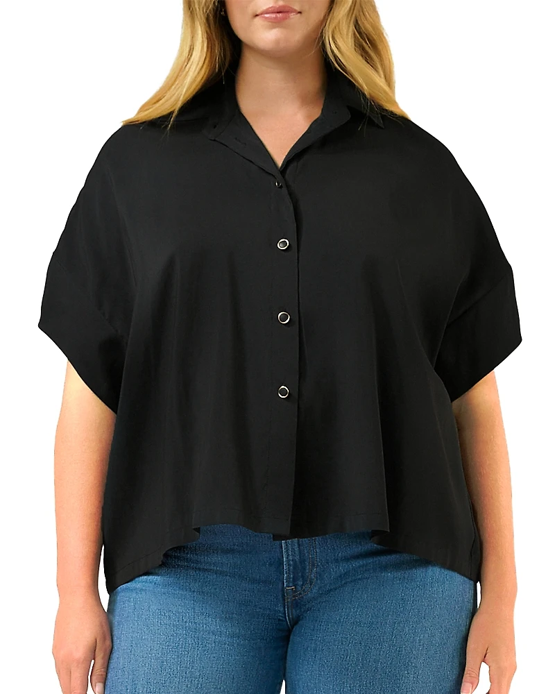 Estelle Plus Lela Button Front Top