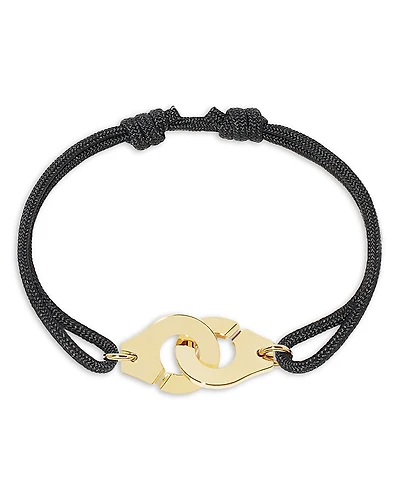 Dinh Van Interlocking Charm Cord Slider Bracelet